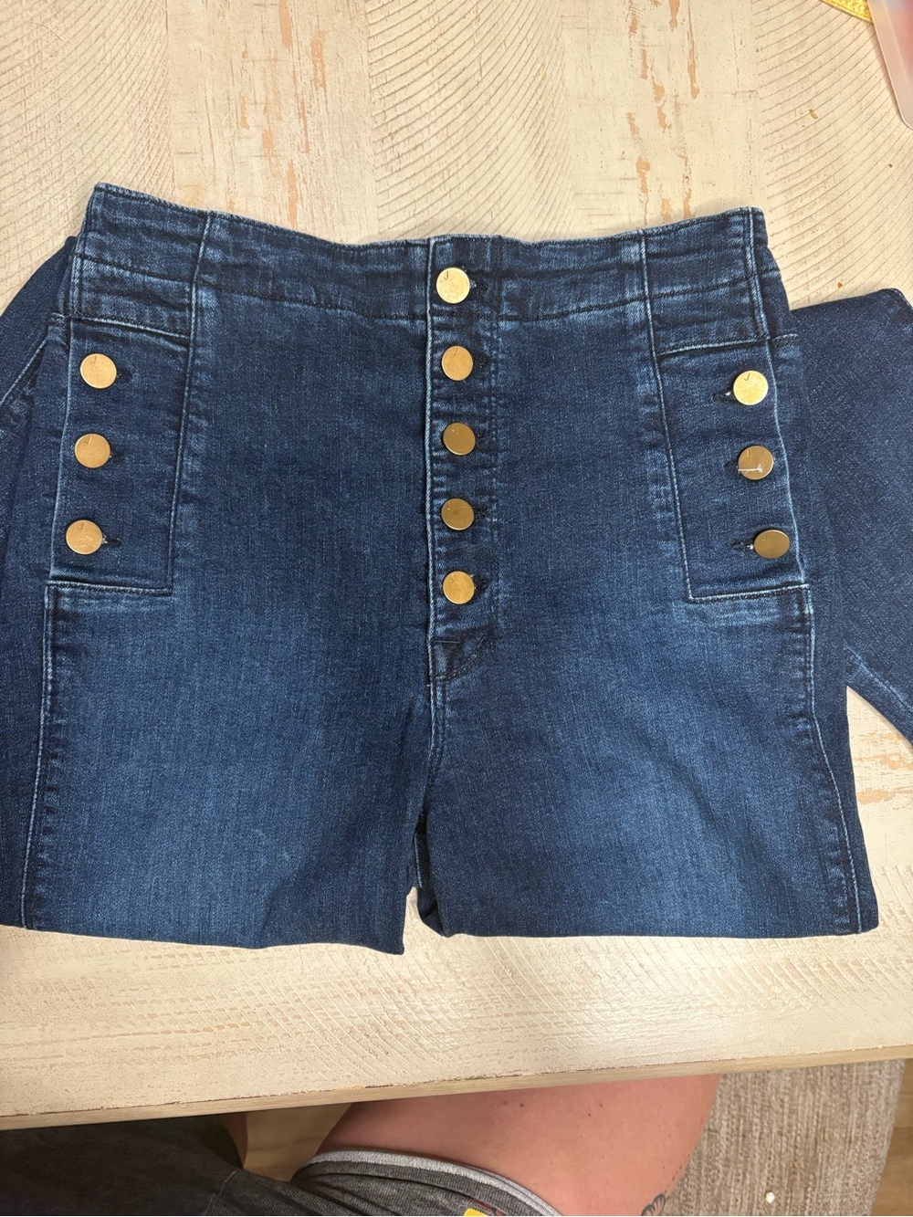 J Brand Women’s Size 27 High Rise Sailor Button Front Jeans